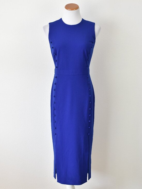 Calvin Klein Dresses & Skirts - Calvin Klein Button Trim Side Slit Midi Sheath Dress - 4